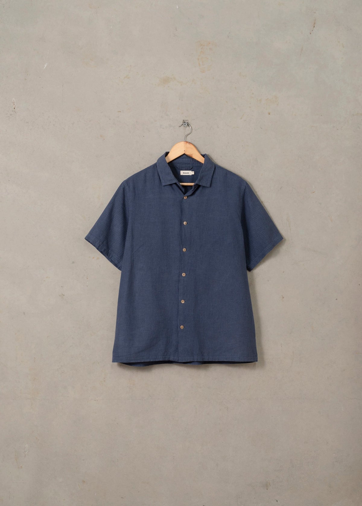 McTavish Button Up Shirt Hemp Blue