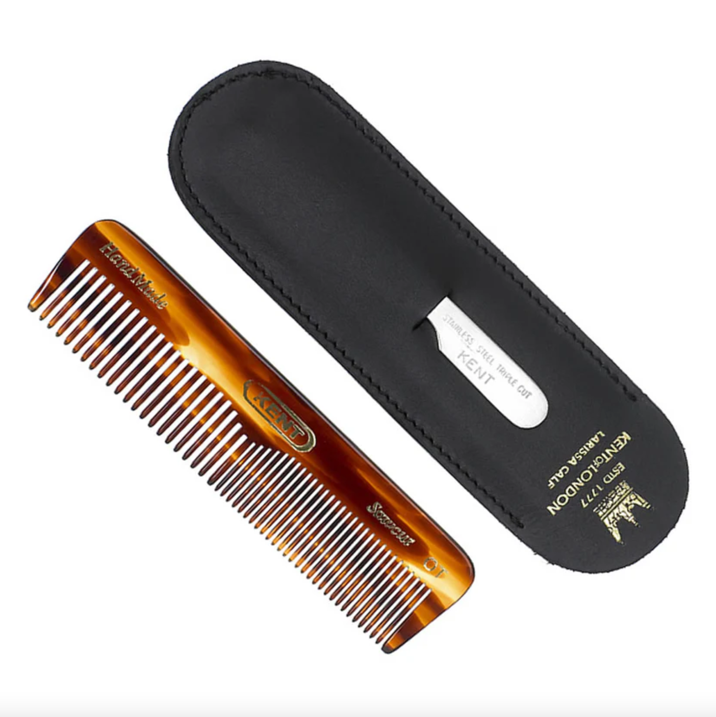 Kent 112mm Pocket Comb with Nail File NU19