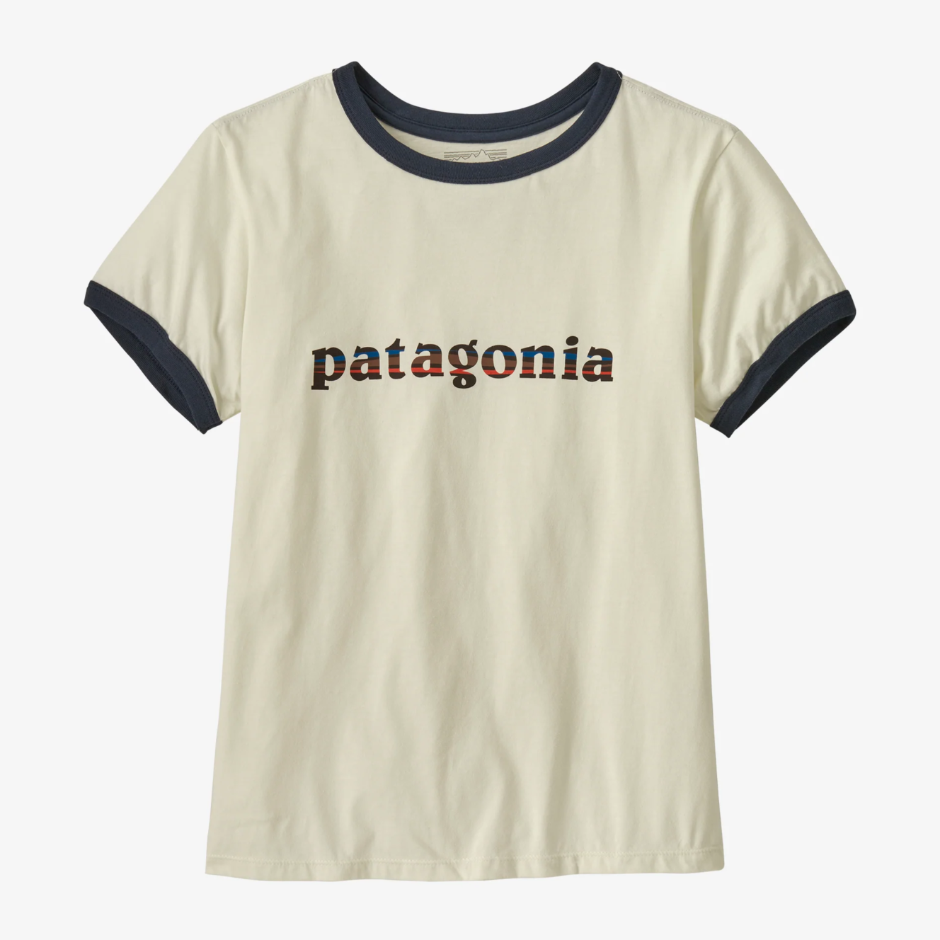 Patagonia Women's '73 Text Logo Organic Ringer Tee