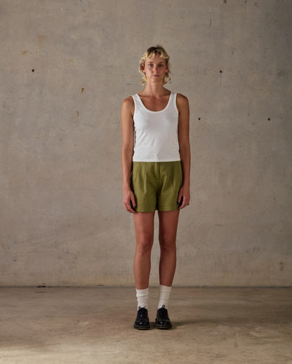 McTavish Double Pleated Twill Shorts