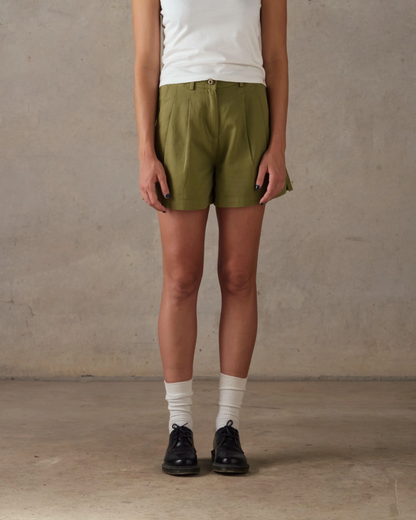 McTavish Double Pleated Twill Shorts