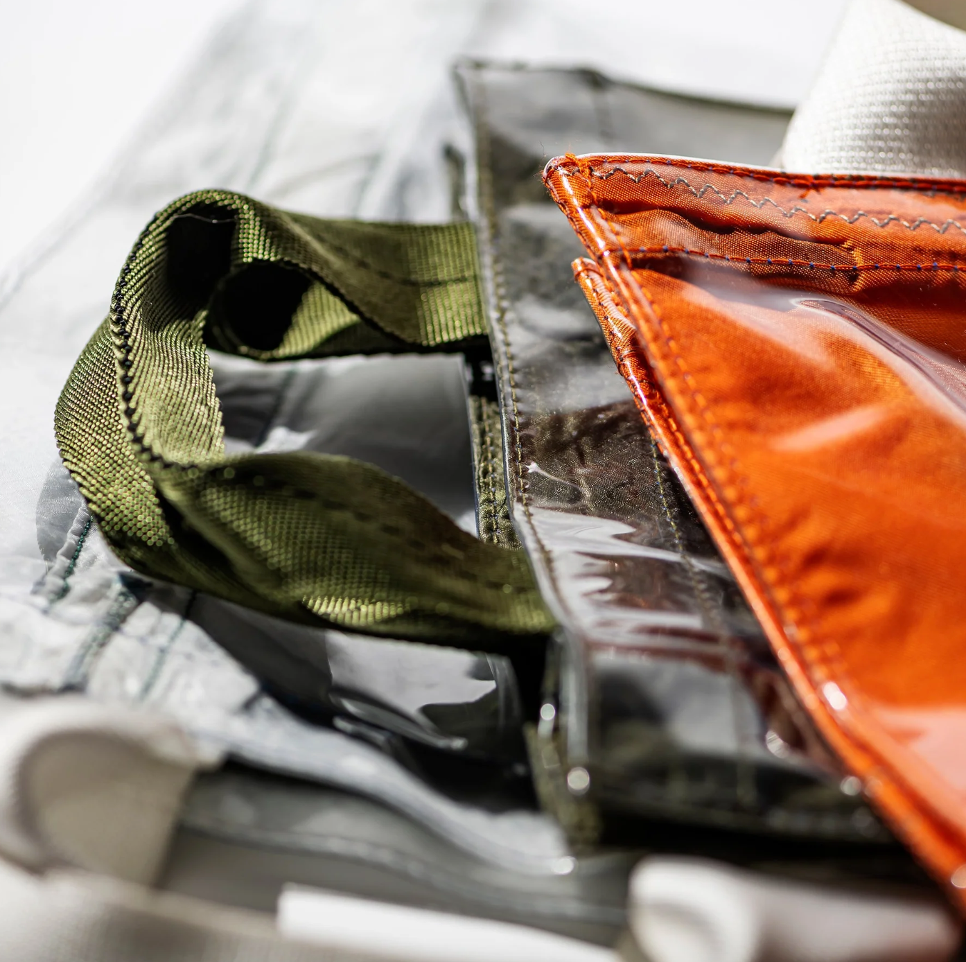 Covered Parachute Shoulder Bag / Orange