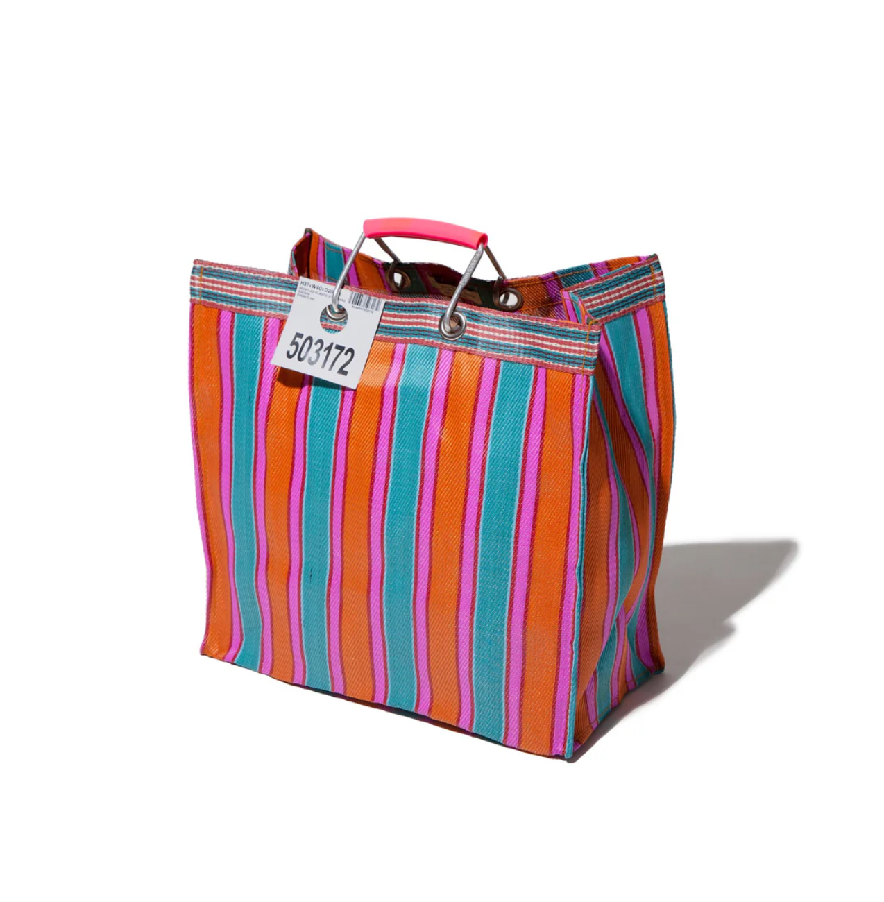 Recycled Plastic Stripe Bag / Square