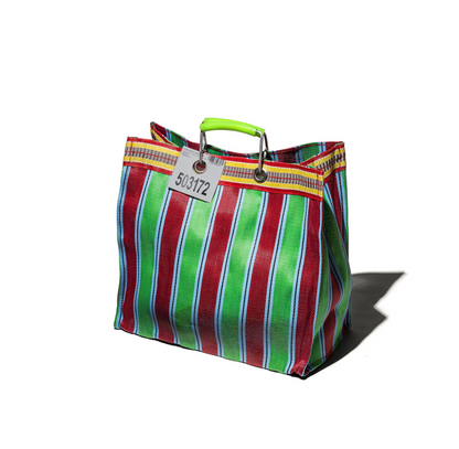 Recycled Plastic Stripe Bag / Square