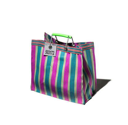 Recycled Plastic Stripe Bag / Square