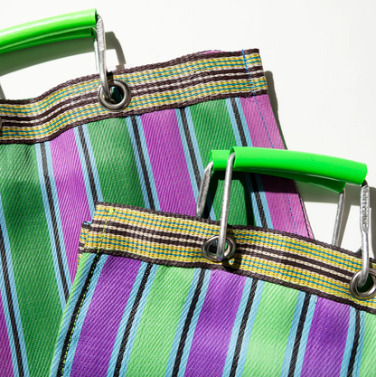 Recycled Plastic Stripe Bag / Square