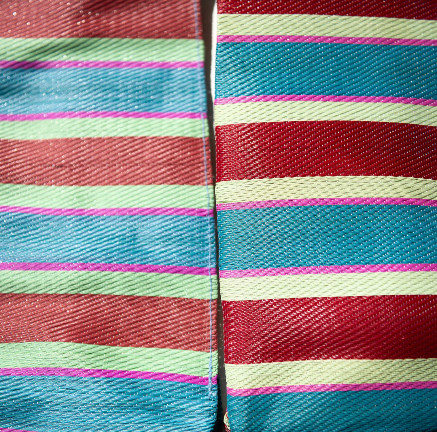 Recycled Plastic Stripe Bag / Square