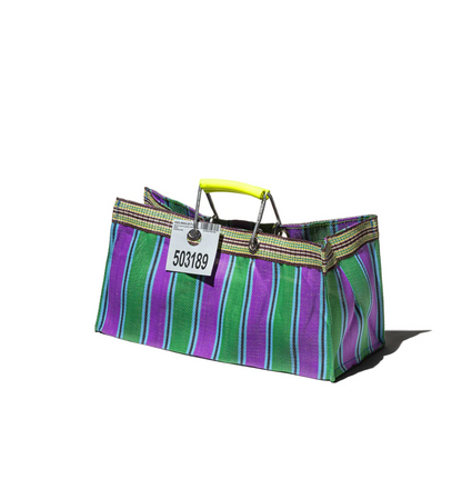 Recycled Plastic Stripe Bag / Wide