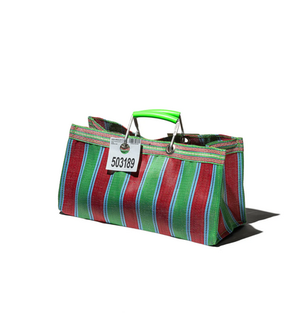 Recycled Plastic Stripe Bag / Wide