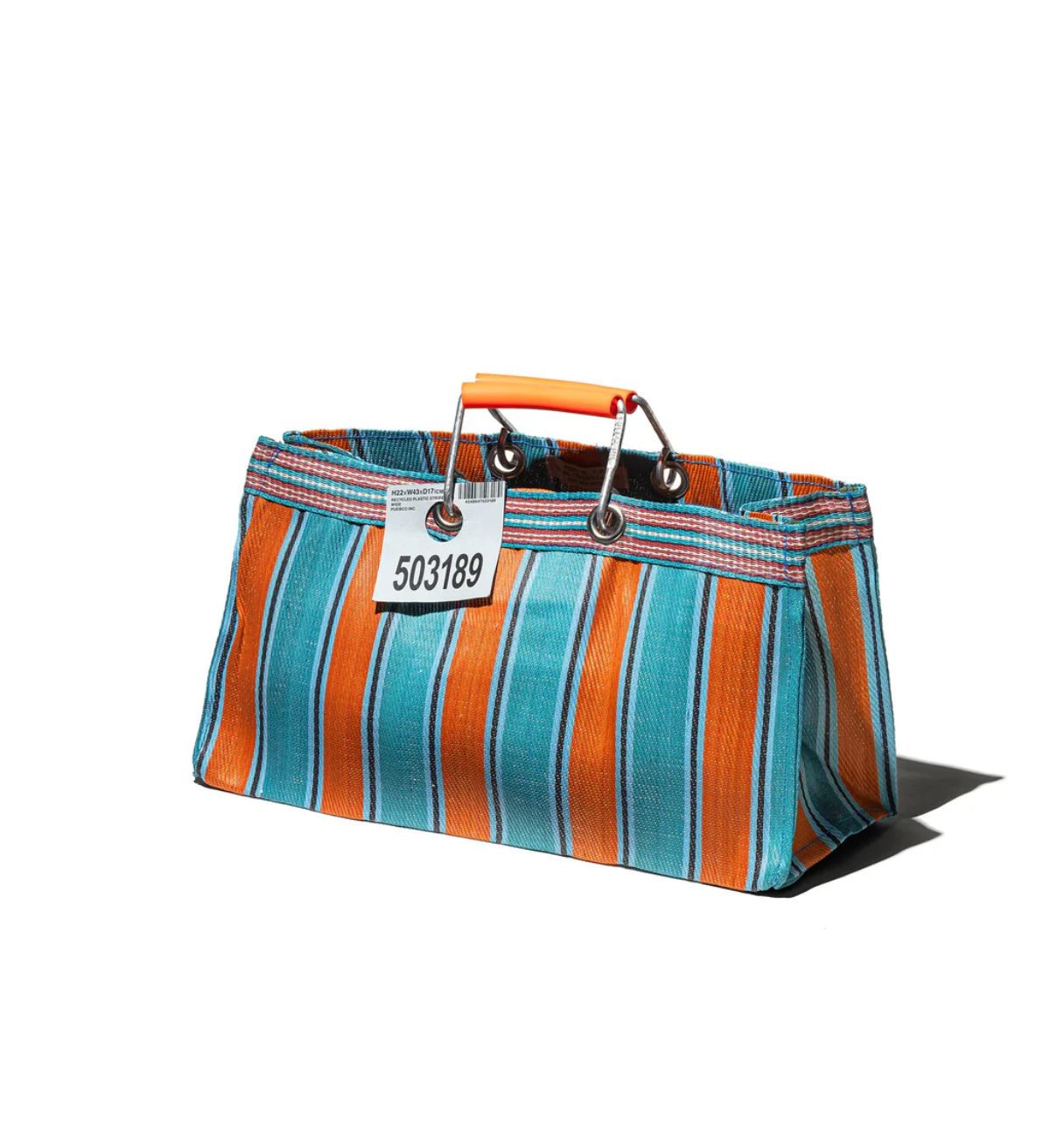 Recycled Plastic Stripe Bag / Wide