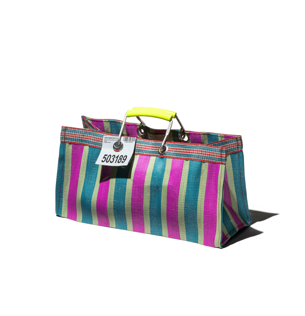 Recycled Plastic Stripe Bag / Wide