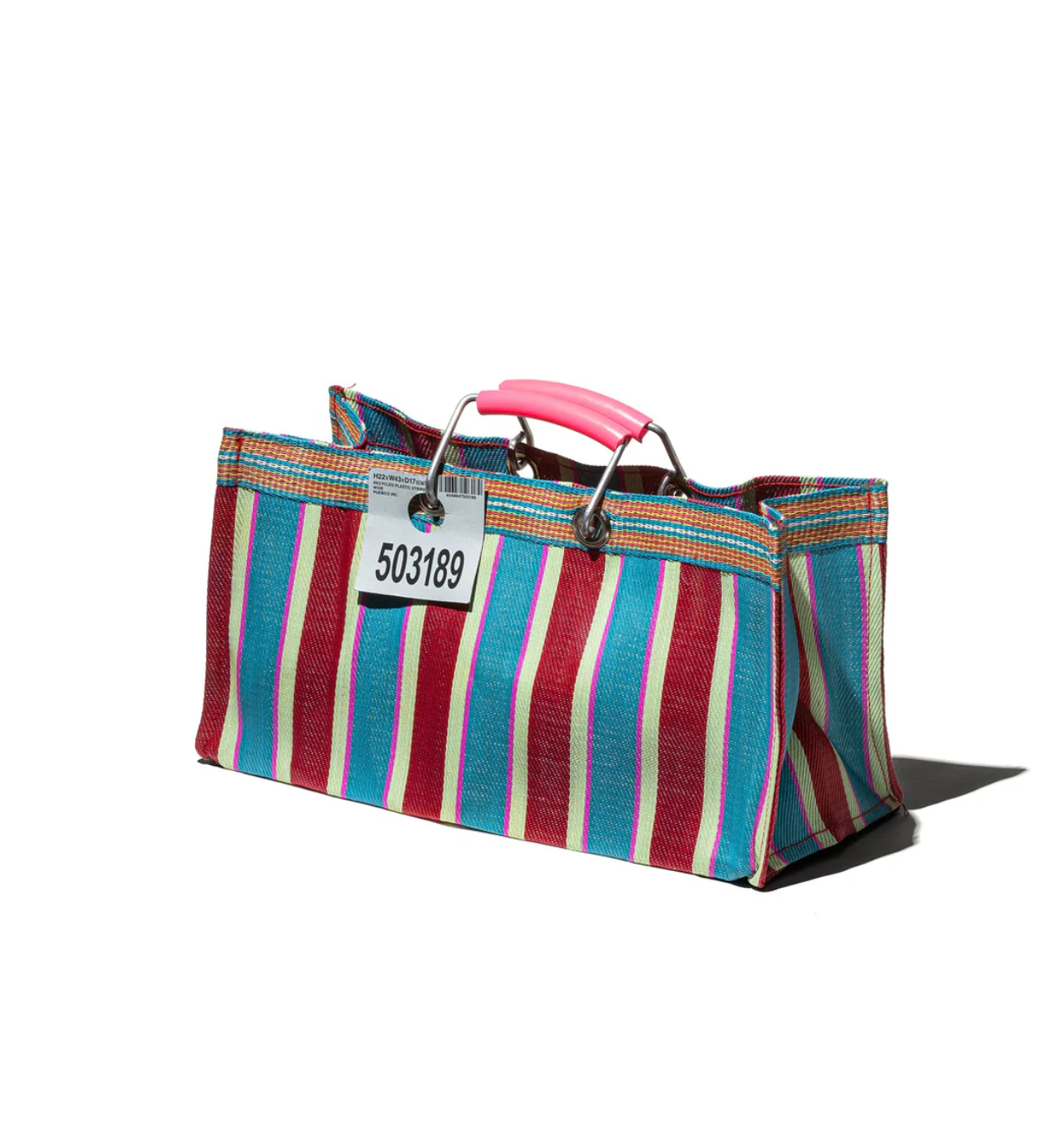 Recycled Plastic Stripe Bag / Wide