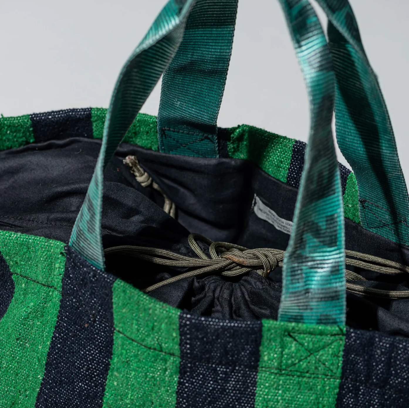 Rug Bag / Green x Navy Blue